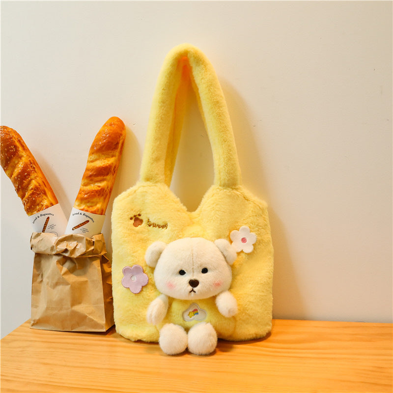 Plush Shoulder Bag with Cute Bear Design Stornfield