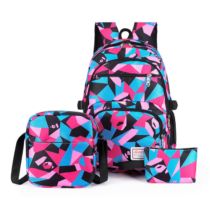 Versatile backpack set with creative geometric patterns Stornfield