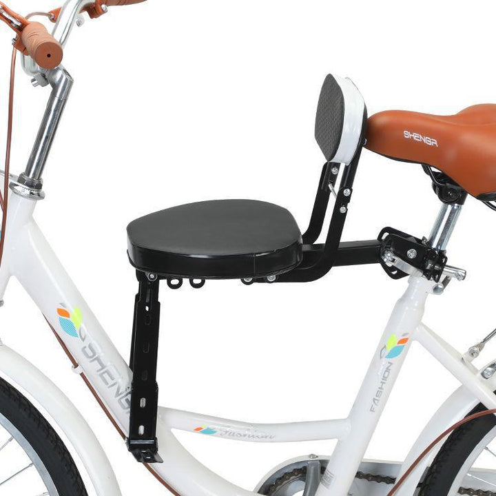 detachable padded bicycle passenger seat with adjustable backrest and reinforced mounting bracket Stornfield