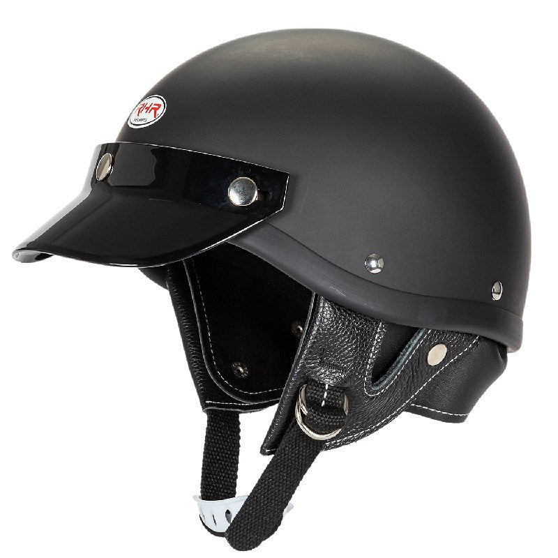 Classic Motorcycle Half-Helmet with Visor Stornfield