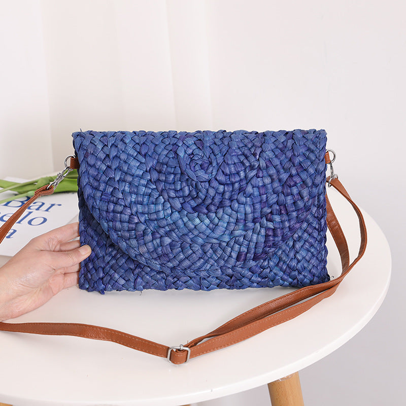 Handcrafted basket bag in elegant wave pattern Stornfield