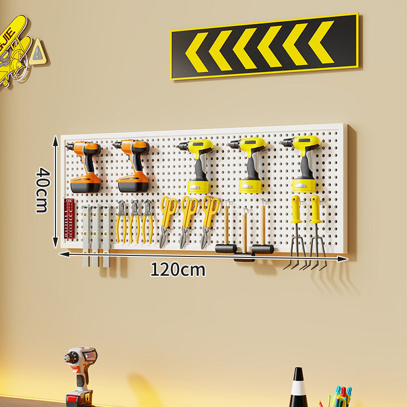 Large Rectangle Wall-Mounted Perforated Metal Pegboard Tool Storage Panel