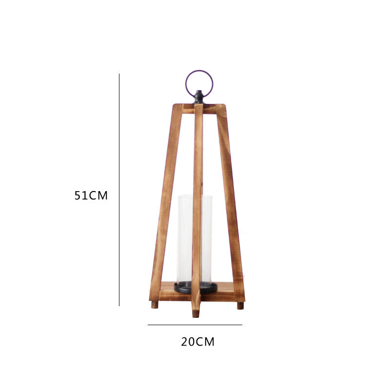 Elegant lantern made of wood and glass Stornfield