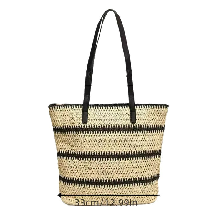 Beach bag with modern stripes and robust carrying straps Stornfield