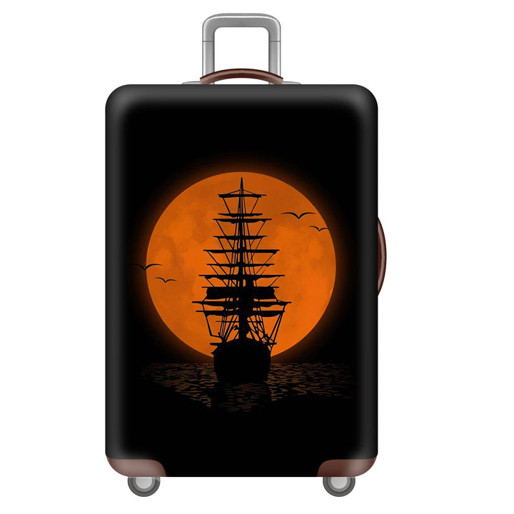 Unisex nan robust Hart shell trolley with lion portrait motif print, shock-resistant ABS polycarbonate shell, multi-wheeled chassis and TSA security lock Stornfield