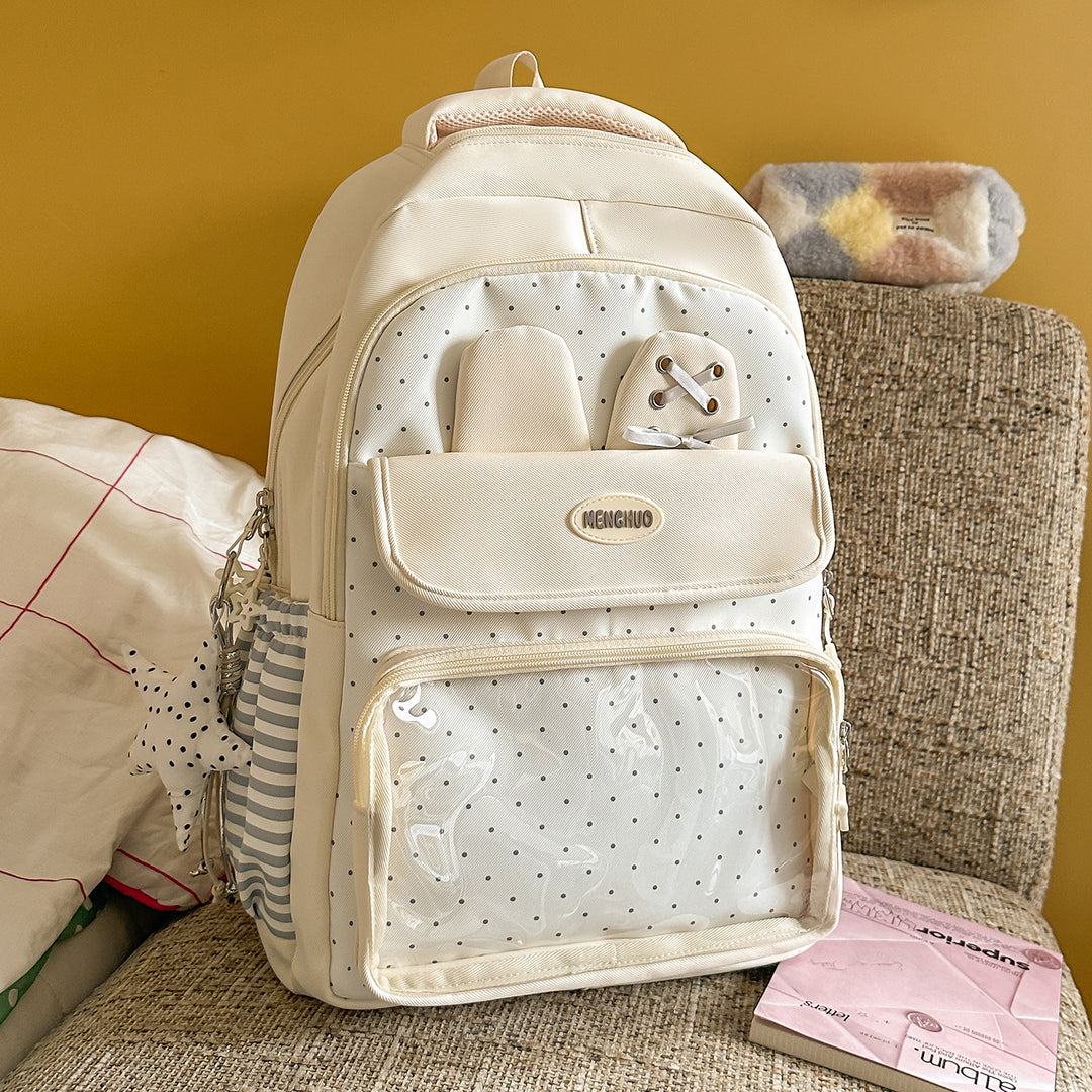 Multi-Compartment Polka Dot Backpack Stornfield