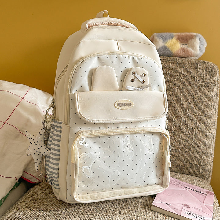 Multi-Compartment Polka Dot Backpack Stornfield