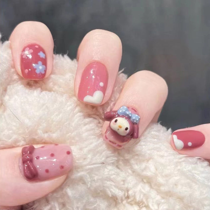 Playful artificial nails with 3D motif Stornfield