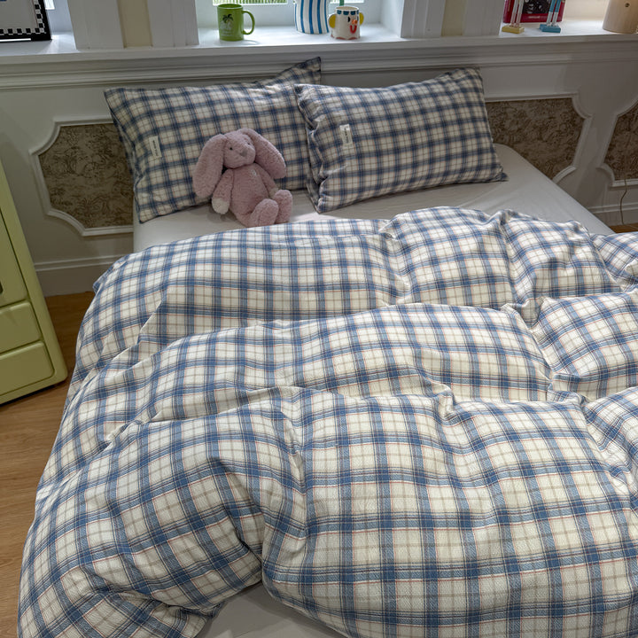 Cozy Plaid Duvet Cover Set