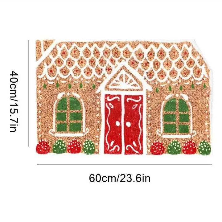 Gingerbread House Themed Bath Mat