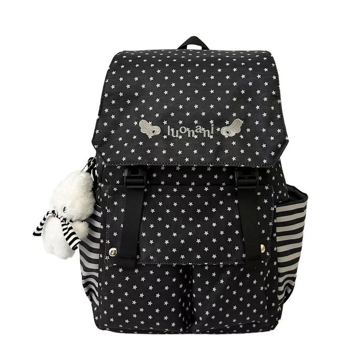 Star-Patterned Multi-Pocket Backpack Stornfield