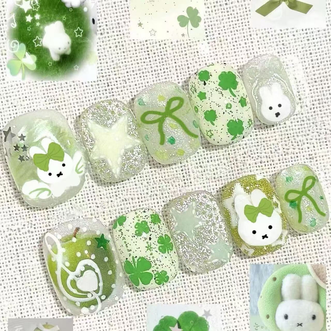 Playful Bunny-Themed Nail Art Set Stornfield
