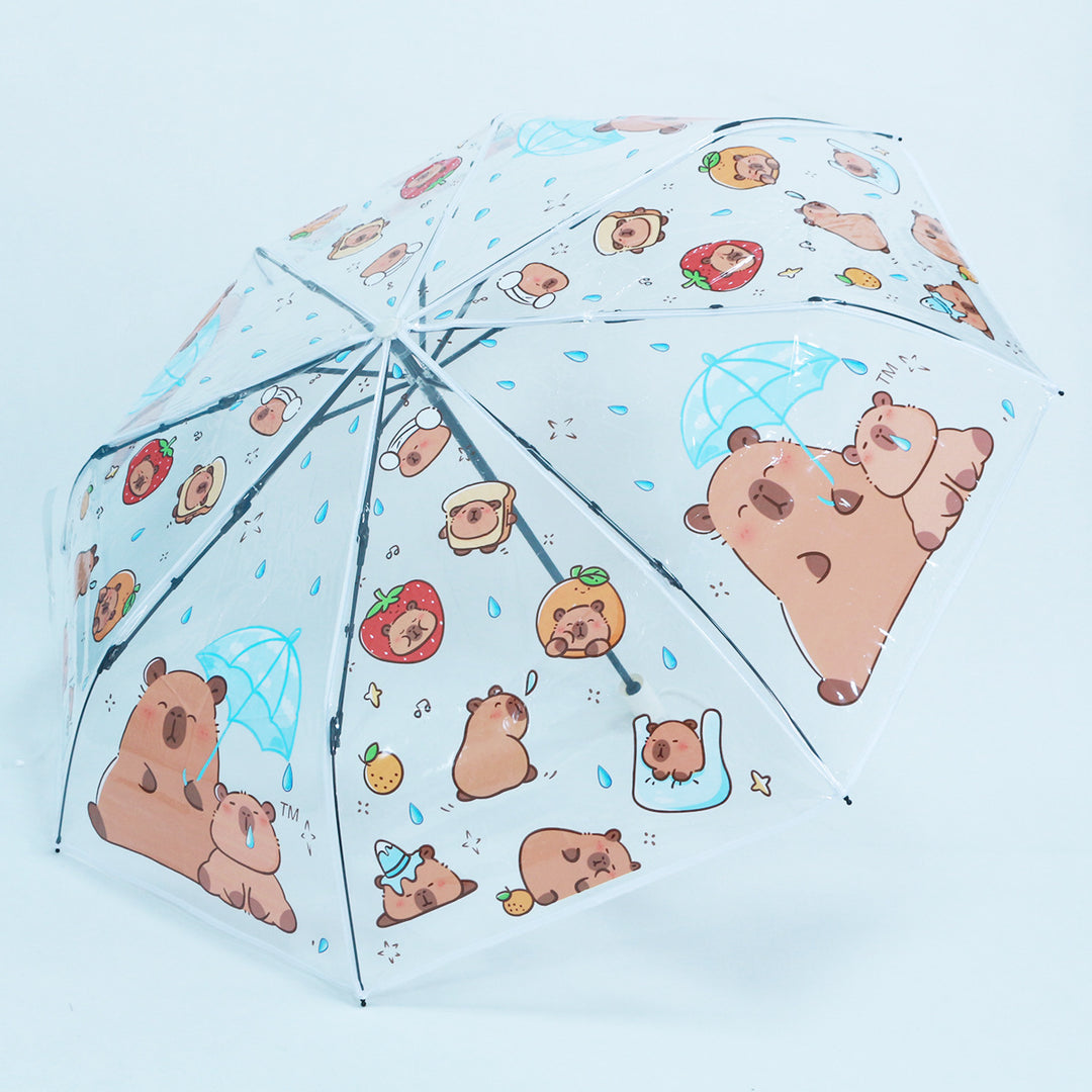 Women Folding Umbrella with Unique Cartoon Bear Design Stornfield