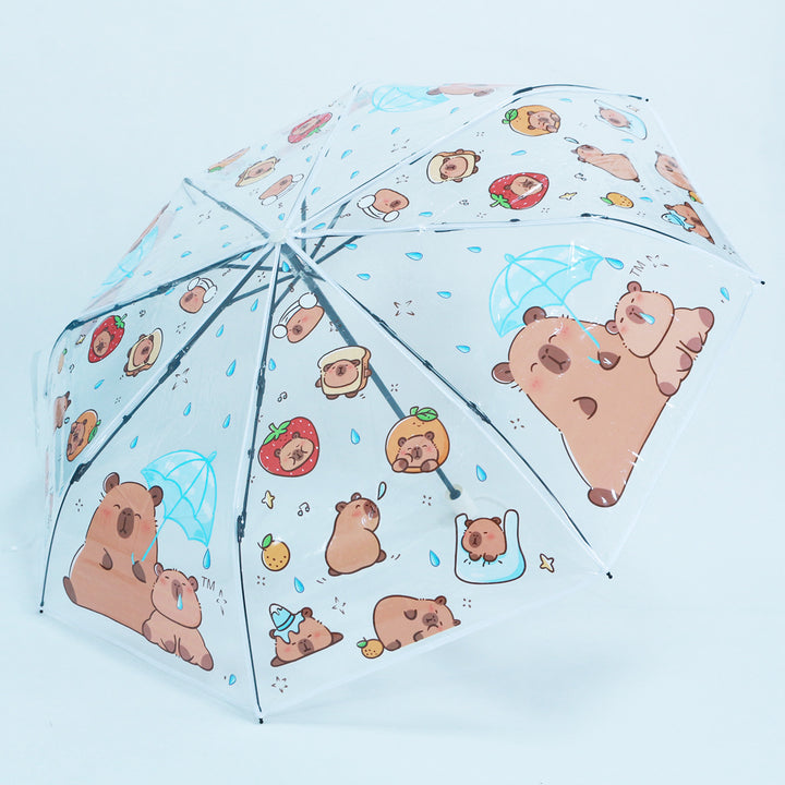 Women Folding Umbrella with Unique Cartoon Bear Design Stornfield