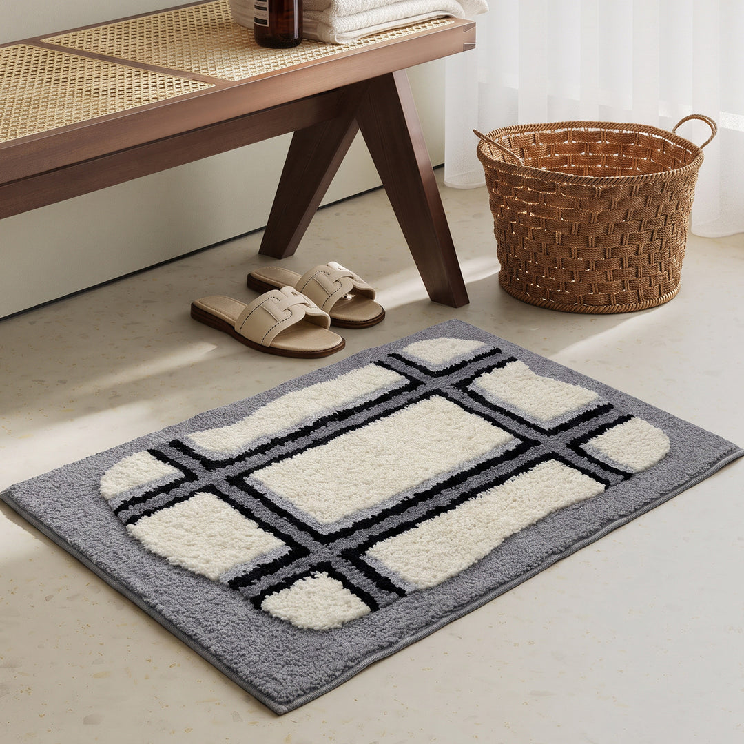 Plush Textured Bathroom Rug