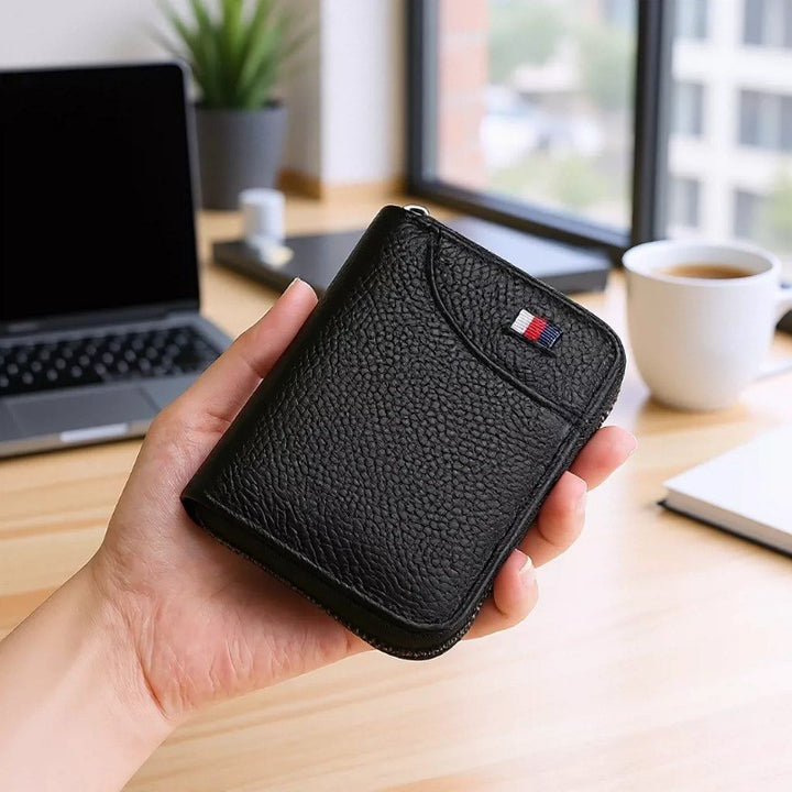 Premium Leather Zippered Cardholder