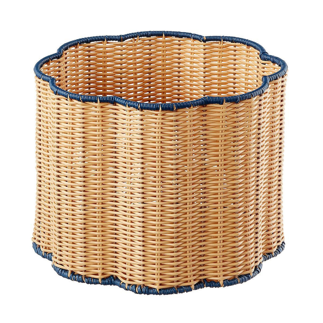 Decorative Scalloped Woven Storage Basket Stornfield