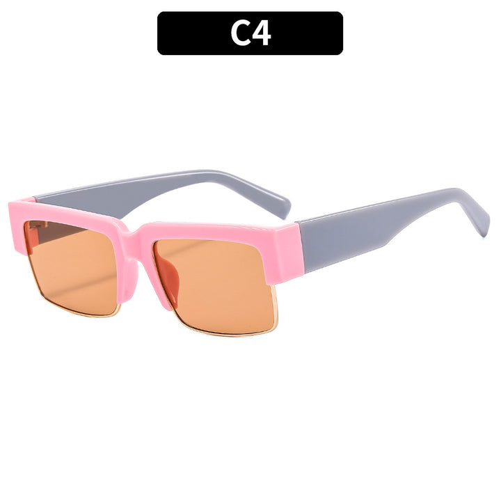 Bold Angular Square Frame Sunglasses