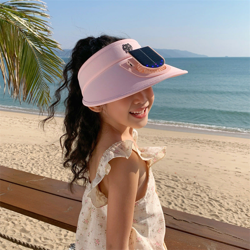 Child-Sunshade with Solar Fan and Integrated LED Lights Stornfield