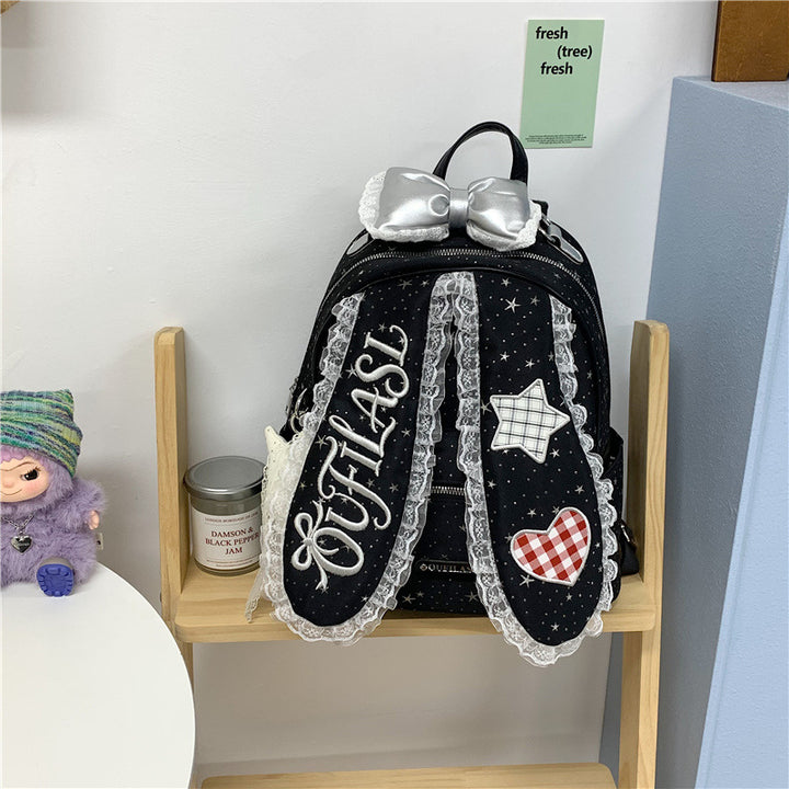 Embroidered Bunny-Themed Backpack Stornfield