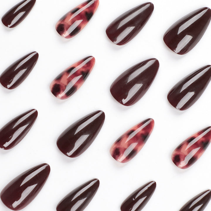 Elegant Stiletto Nails with Animal Design Stornfield