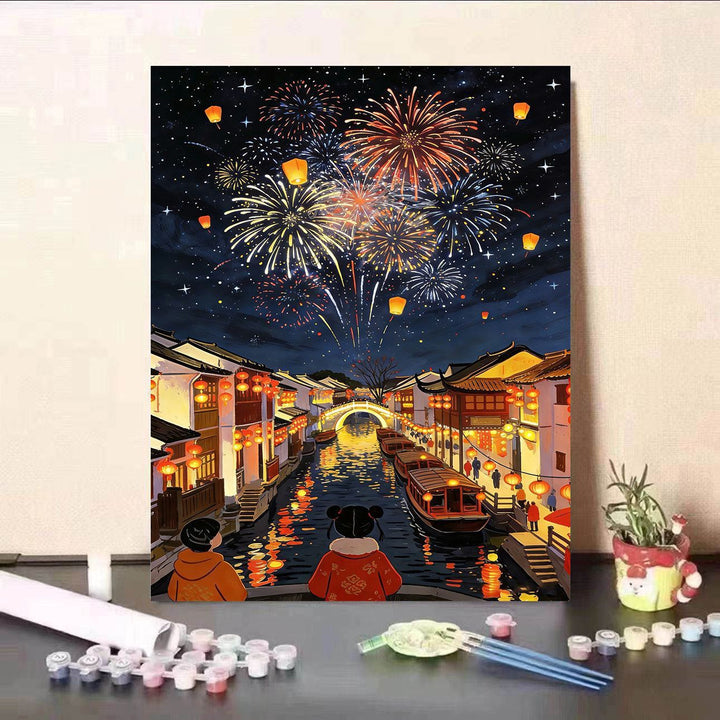DIY Paint by Numbers Canvas Art Kit Stornfield