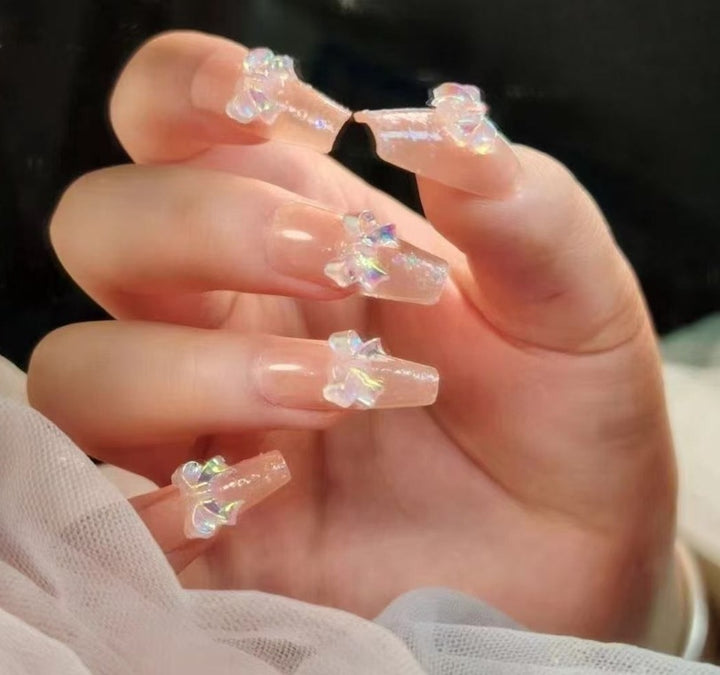 Decorative Glitter French Tip Nail Enhancements Stornfield
