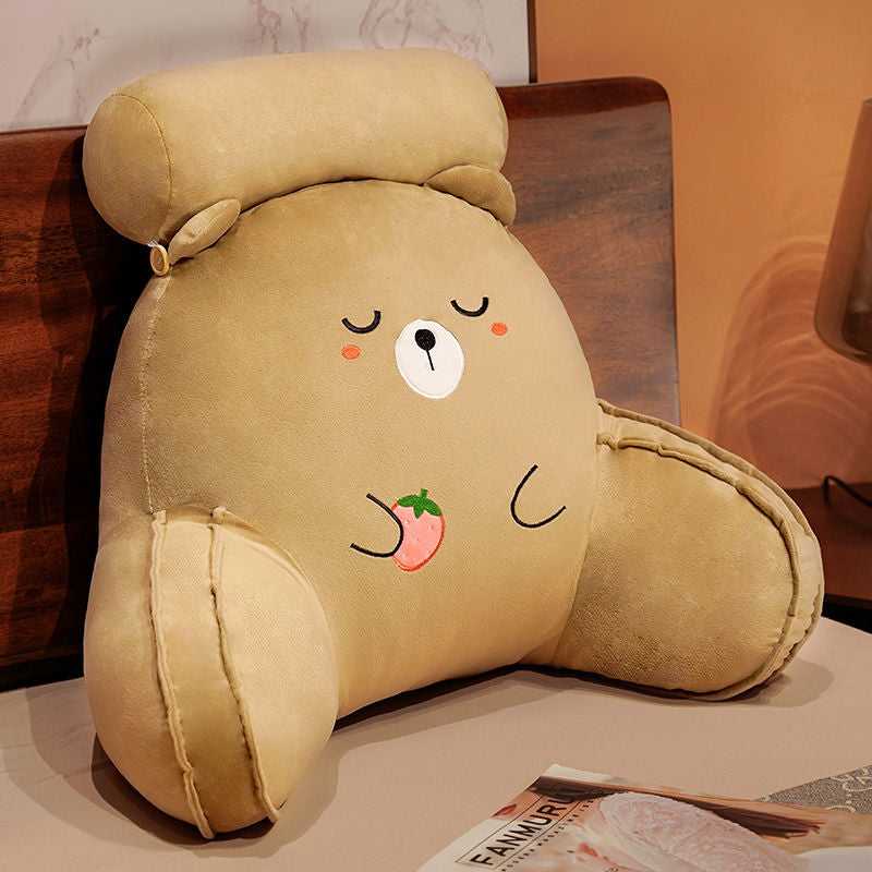 Cozy back support pillow with bear motifs Stornfield