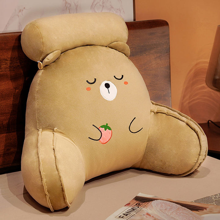 Cozy back support pillow with bear motifs Stornfield