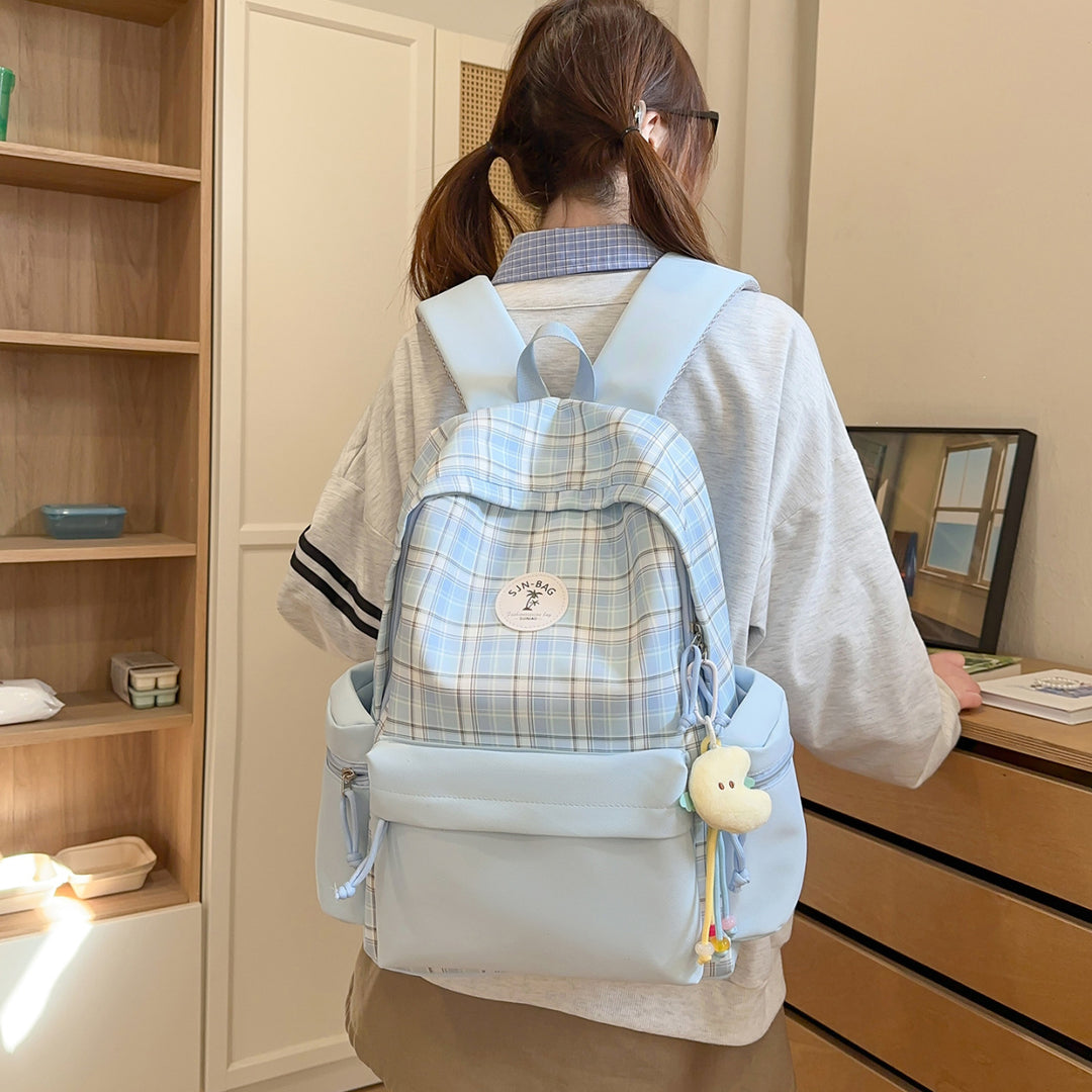 Stylish Plaid Backpack Stornfield