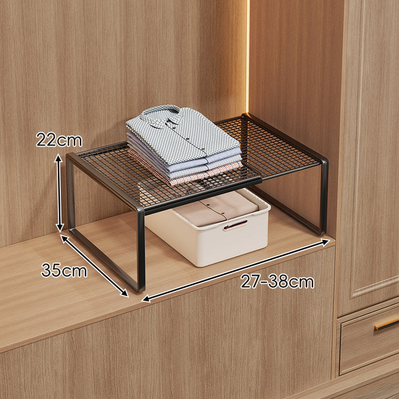 Adjustable Mesh Shelf Riser for Closet Countertop and Cabinet