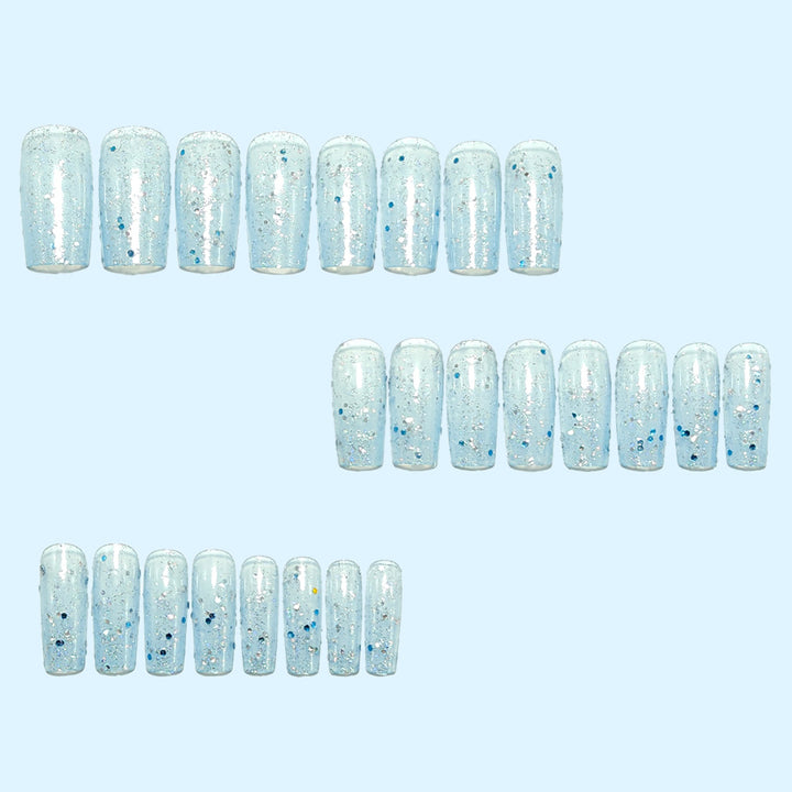 Glamorous artificial nails with exciting glitter effect Stornfield