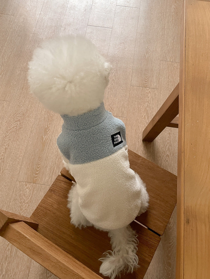 Plush Sherpa Fleece Reversible Dog Hoodie Harness