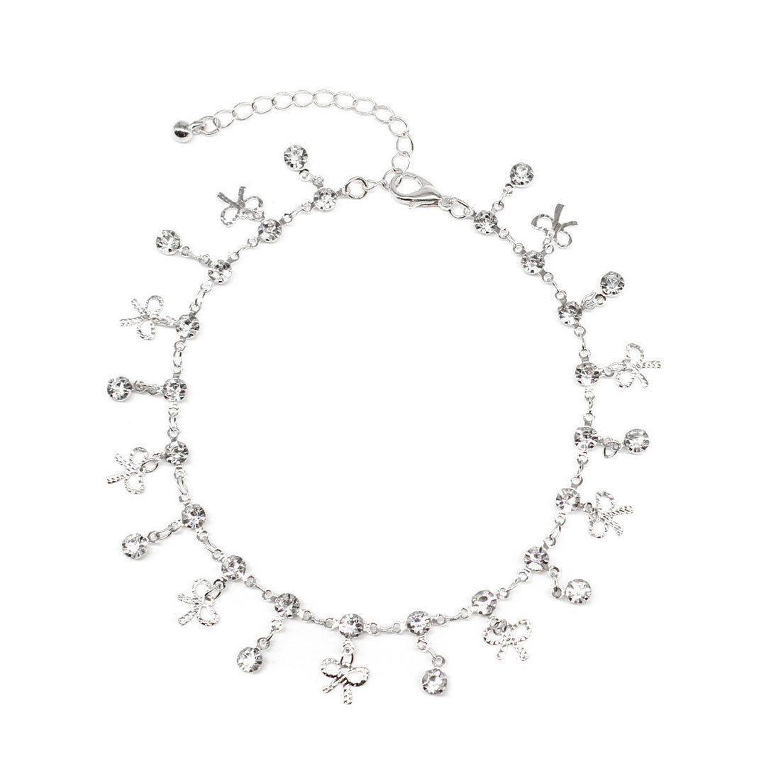 Delicate Crystal Charm Ankle Bracelet Stornfield
