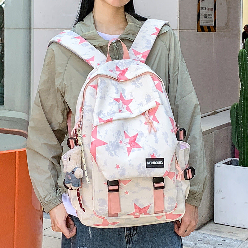 Fun Star-Patterned Backpack Stornfield