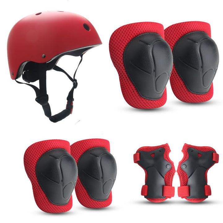 Children's Colorful Safety Helmet and Protective Gear Set Stornfield