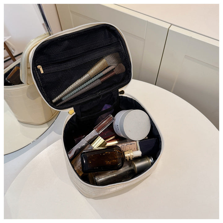 Elegant Crocodile Texture Cosmetic Organizer