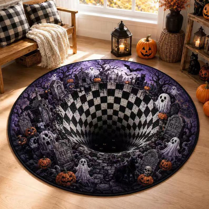 3D Pumpkin Themed Area Rug