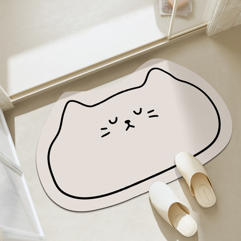 Cat-Shaped Bath Mat