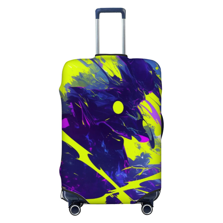 Unisex non-elastic luggage cover with graffiti print and zipper opening, stretchable protective cover with non-slip inner fastening Stornfield
