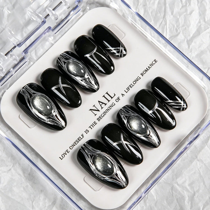 Abstract Pattern Press-On Nails