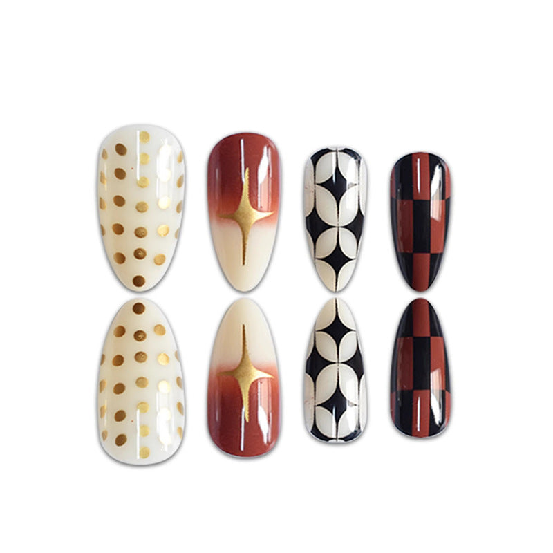 Stylish Stiletto Press-On Nails with Elegant Patterns Stornfield