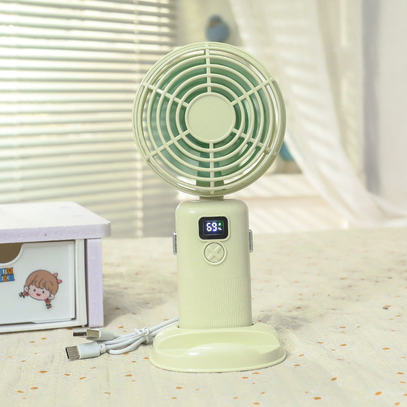 Women's Portable Mini Fan with Digital Display Stornfield