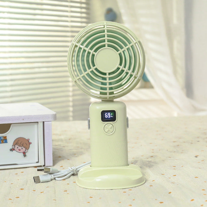 Women's Portable Mini Fan with Digital Display Stornfield