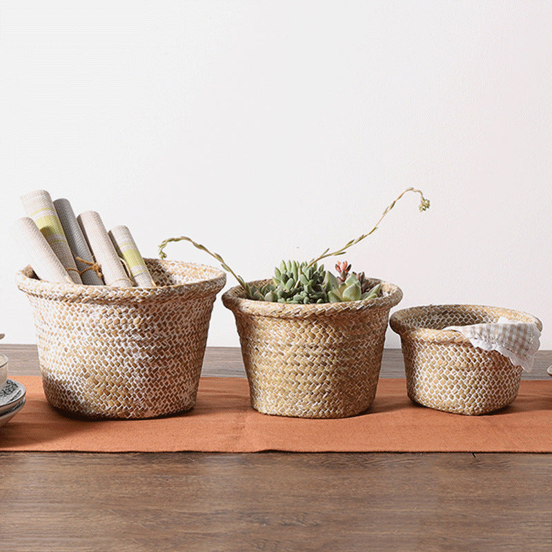 Handcrafted Natural Seagrass Storage Pot Stornfield