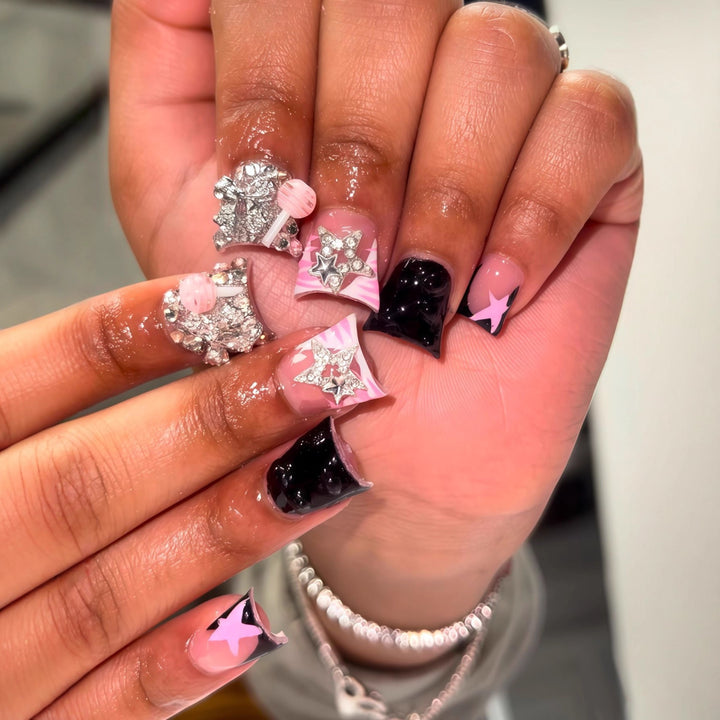 Glamorous Decorative Press-On Nail Art Stornfield