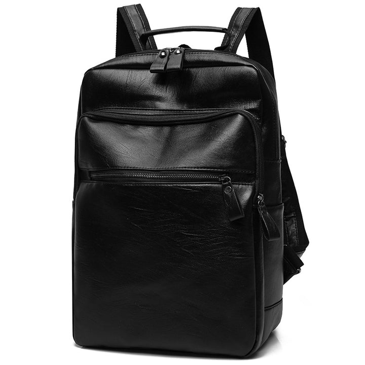 Sleek Leather Laptop Backpack Stornfield