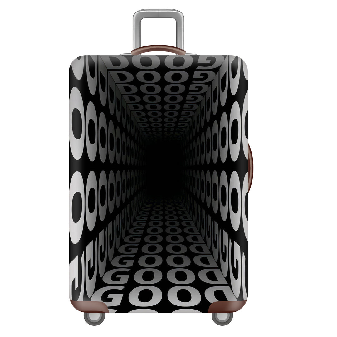 Unisex nan robust hard-shell suitcase with artistic face portrait print and 360° wheels Stornfield