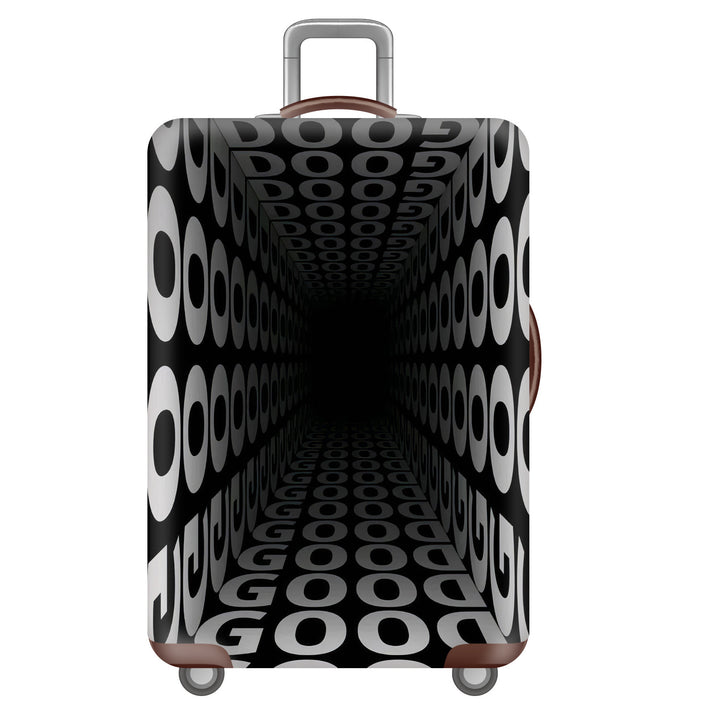 Unisex nan robust hard-shell suitcase with artistic face portrait print and 360° wheels Stornfield