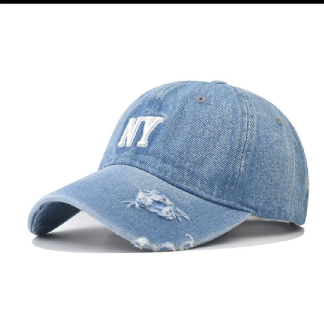Women's Distressed Denim Baseball Cap Stornfield 1784188163